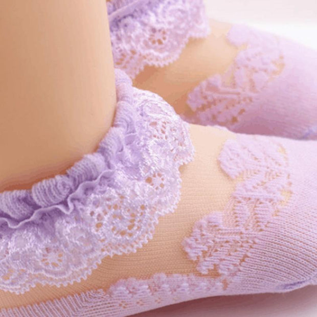 Baby Girl's Lace See-through Sock
