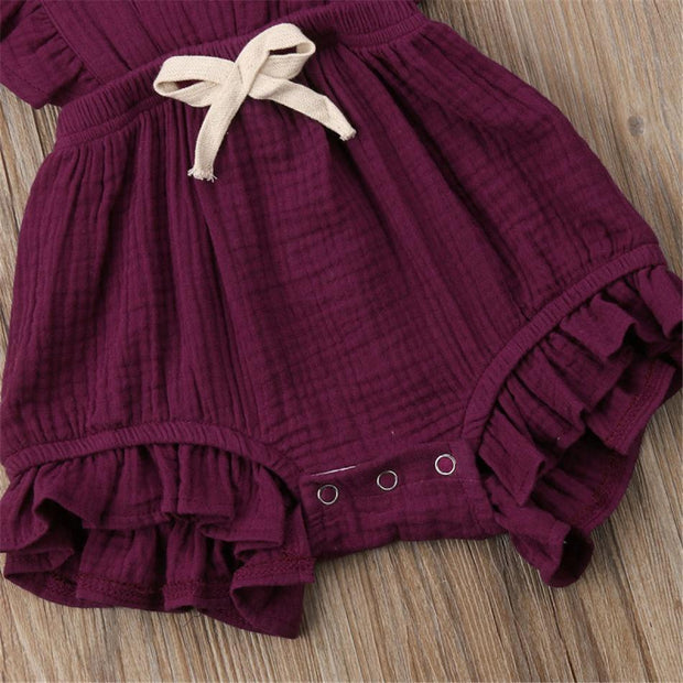 Vintage Baby Girls Ruffle Romper