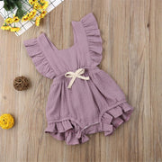 Vintage Baby Girls Ruffle Romper