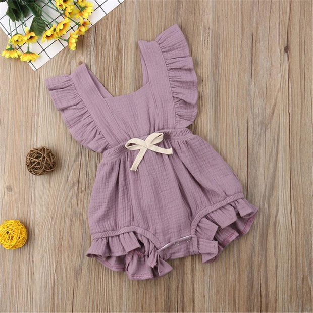 Vintage Baby Girls Ruffle Romper