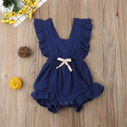 Vintage Baby Girls Ruffle Romper
