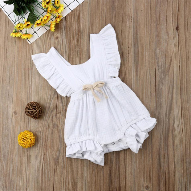 Vintage Baby Girls Ruffle Romper