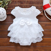 Bowknot Ruffled Layered Lace Bodysuit