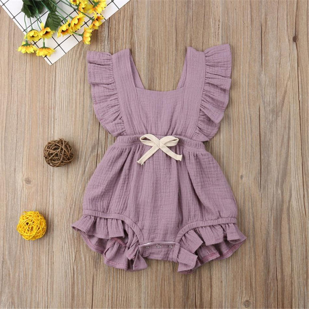 Vintage Baby Girls Ruffle Romper