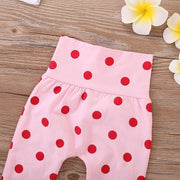 Giraffe Print Romper & Polka Dot Pant with Hat