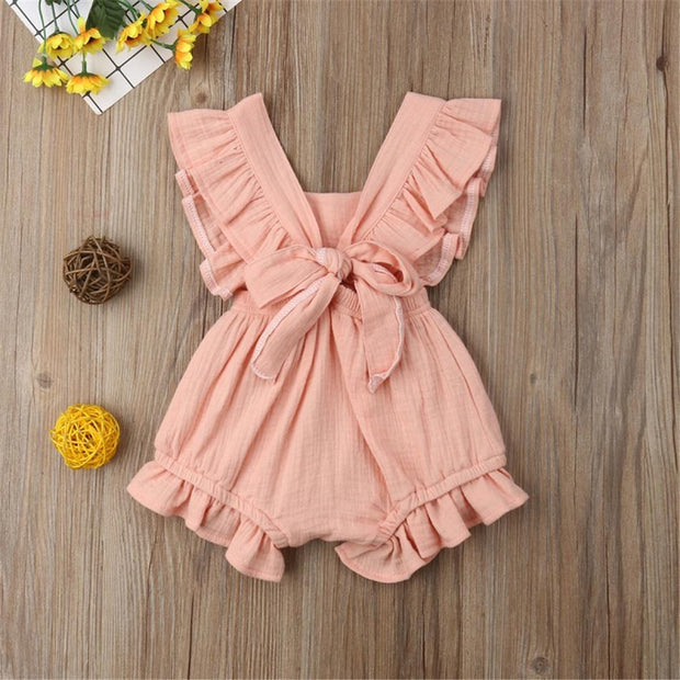 Vintage Baby Girls Ruffle Romper