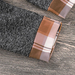 Conjunto casual xadrez com capuz e calça