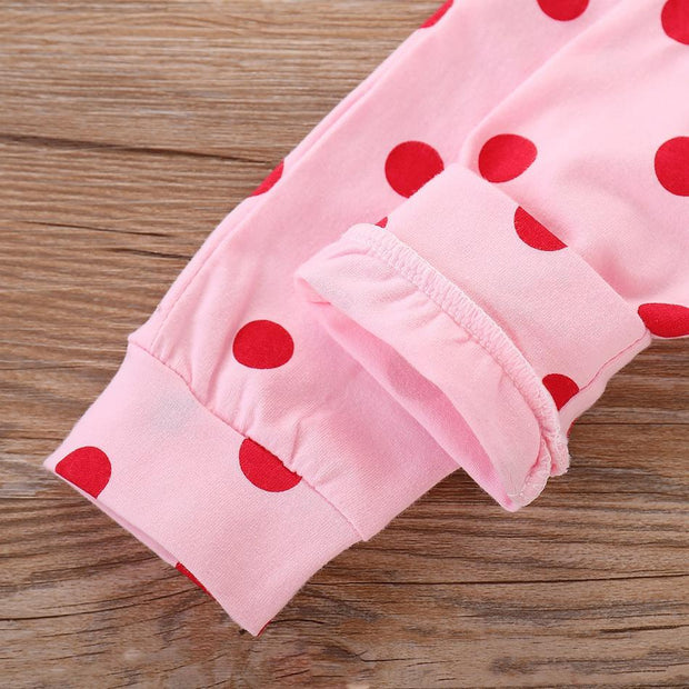 Giraffe Print Romper & Polka Dot Pant with Hat