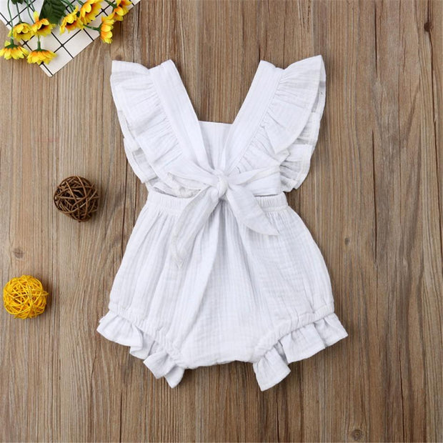 Vintage Baby Girls Ruffle Romper