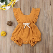 Vintage Baby Girls Ruffle Romper