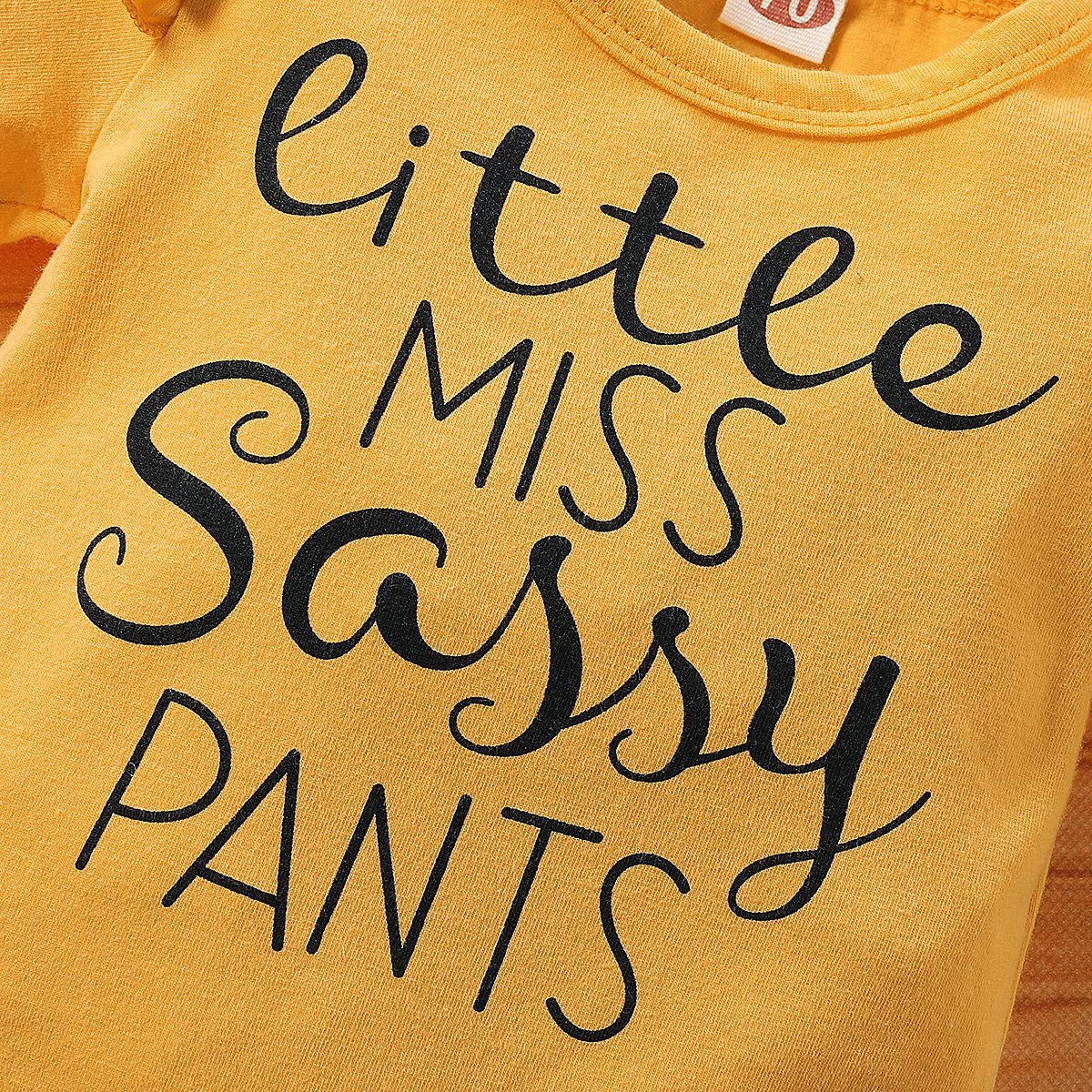 Ensemble Bébé 3PCS "Little Miss Sassy Pants" Imprimé Tournesol