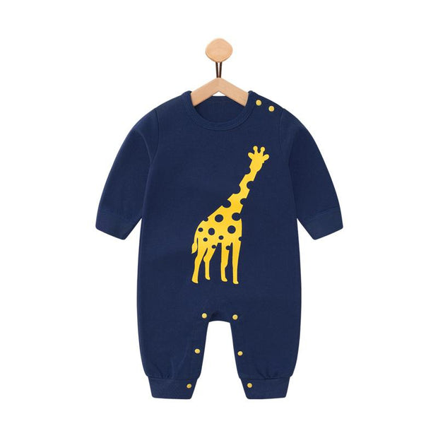 Cute Giraffe Printed Baby Jumpsuit
