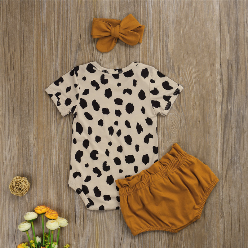 Ensemble bébé 3 pièces imprimé léopard cool