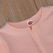 Lovely Solid Color Long Sleeve Baby Jumpsuit