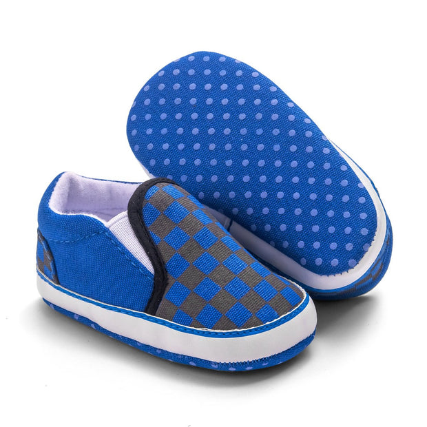 Baby Boy Girl Plaid Anti-slip Canvas Shoes