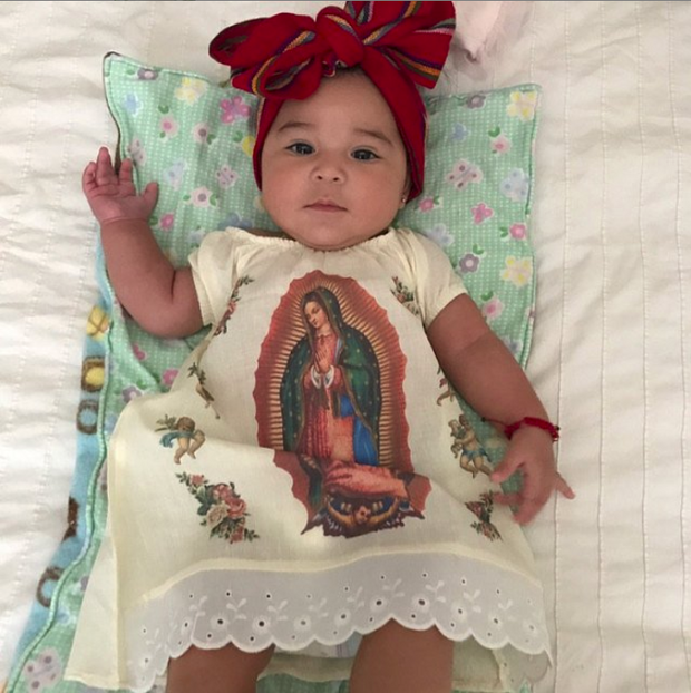 2PCS Cute Virgin Mary Printed Baby Dress