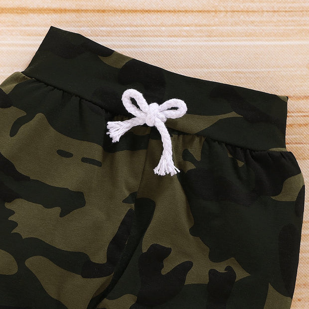 "MAMA'S BOY" Camouflage Printed Baby Set