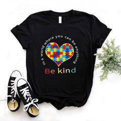Camiseta de algodão cubo mágico amor seja gentil 