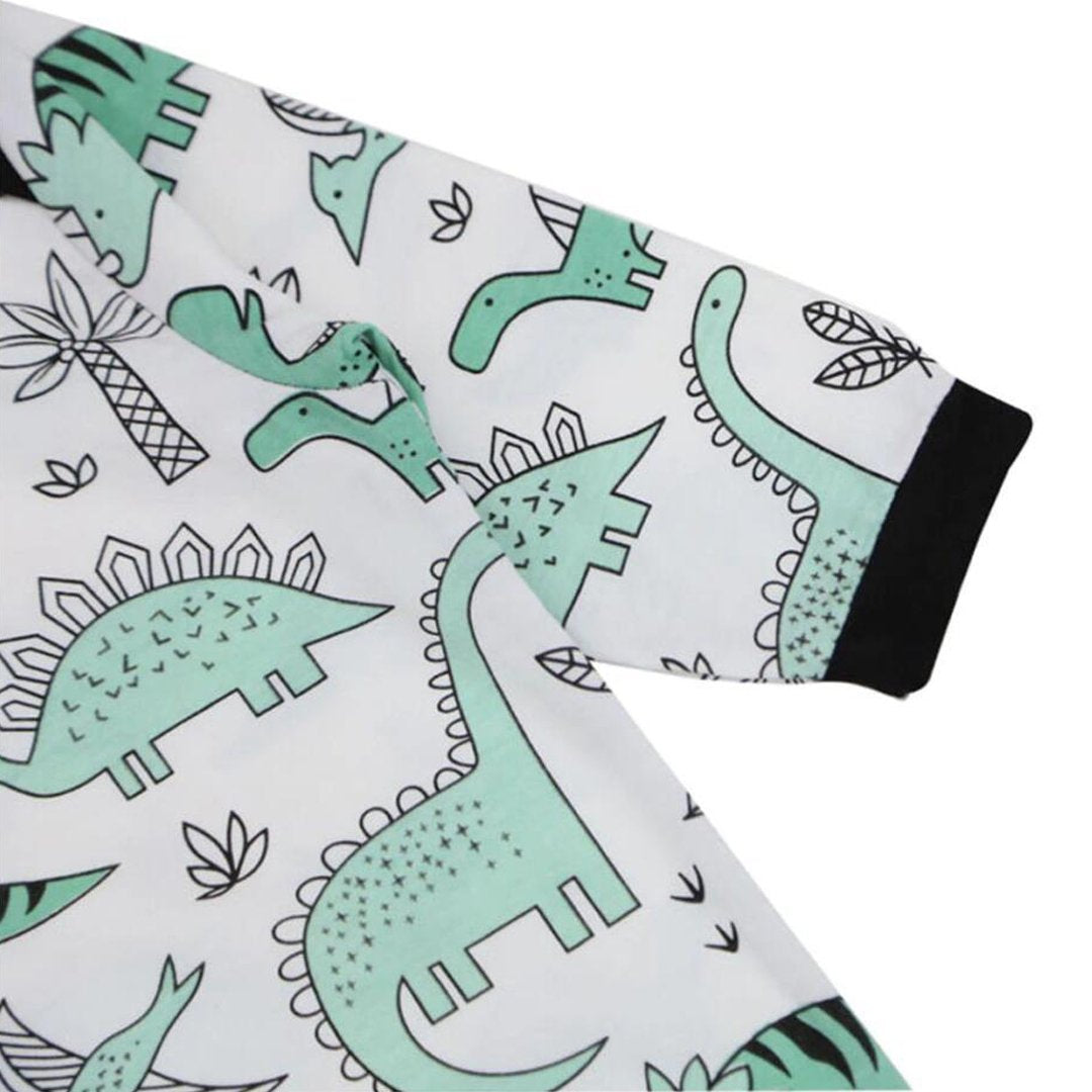 Sac de couchage pour bébé, joli dessin animé imprimé dinosaure, 2 pièces