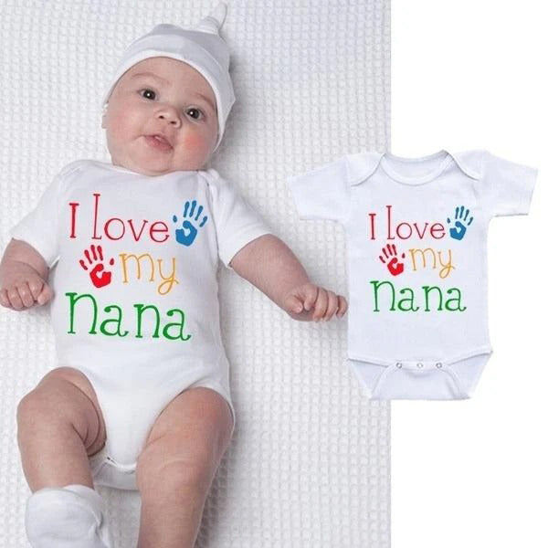 "I Love My Nana" Newborn Boys Girls Romper