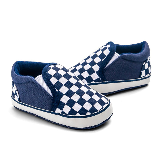 Baby Boy Girl Plaid Anti-slip Canvas Shoes
