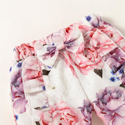 3PCS Lovely Floral Printed Long Sleeve Baby Set