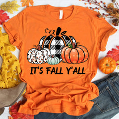 T-shirt avec slogan pour femme, imprimé citrouille de Thanksgiving 
