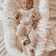 Lovely Solid Color Baby Long Sleeve Jumpsuit