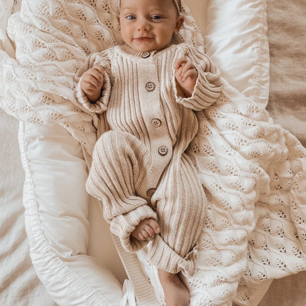 Lovely Solid Color Baby Long Sleeve Jumpsuit