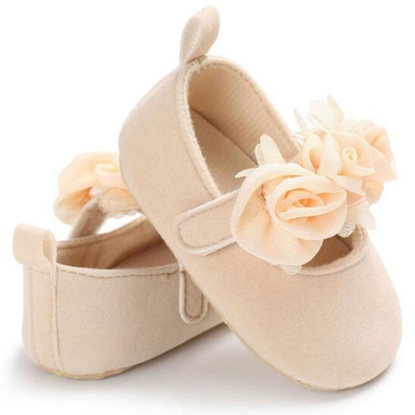 Solid Color 3D Flower Princess Athletic Baby Girl Shoes