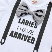 3PCS Ladies I Have Arrived Printed Romper Set