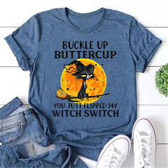 Camiseta com slogan feminino com estampa de fivela Bettercup 