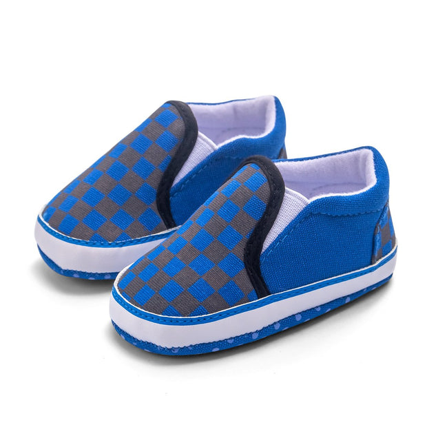 Baby Boy Girl Plaid Anti-slip Canvas Shoes