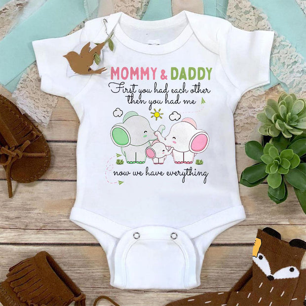 Lovely Elephant Printed Baby Romper