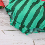 2PCS Pretty Watermelon Printed Baby Romper