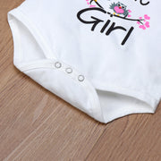 “Grandpa's Little Girl” Birds Printed Baby Girl Romper