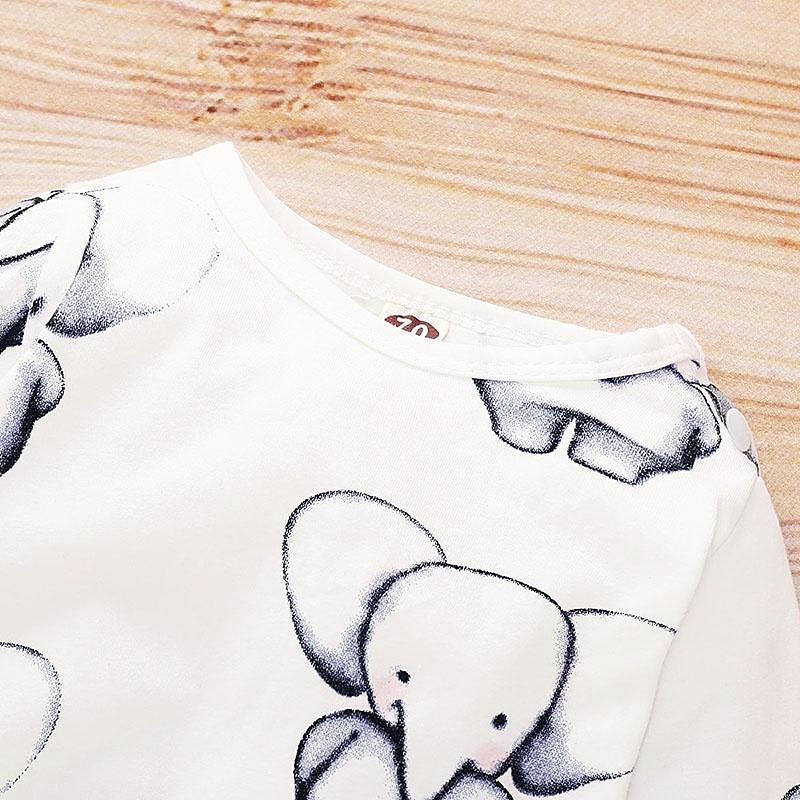Jolie combinaison imprimée éléphant