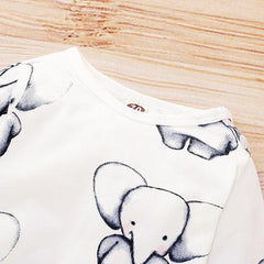 Jolie combinaison imprimée éléphant