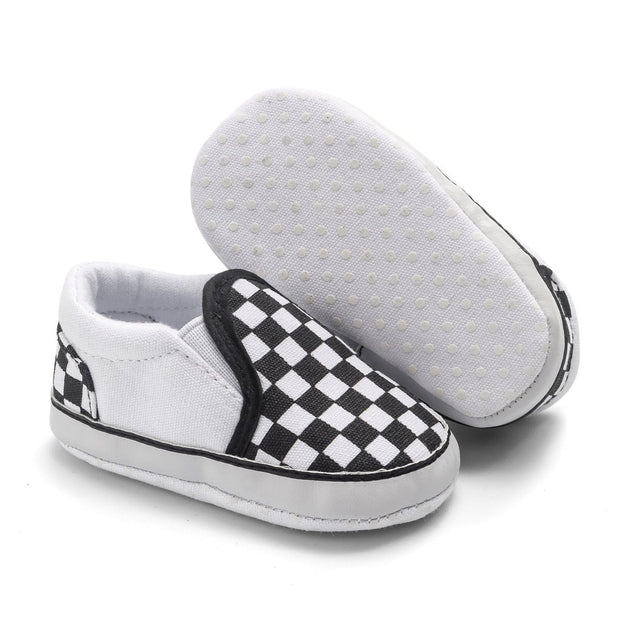Baby Boy Girl Plaid Anti-slip Canvas Shoes