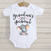 "Grandma‘s Little peanut" Letter Printed Romper