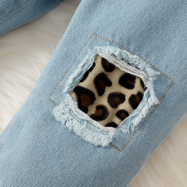 2PCS Cute Leopard Printed Baby Set