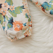 3PCS Floral Printed Ruffle Decor Long Sleeve Baby Set