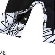 Cute "Mama's Boy" Letter Black Line Printed Long Sleeve Baby Boy Hoodie Jumpsuit