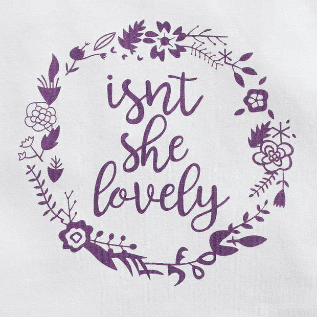 3PCS Isn't She Lovely Polka Dot Printed Baby Set
