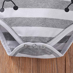 3 peças de conjunto de bebê estampado de peru do papai e da mamãe