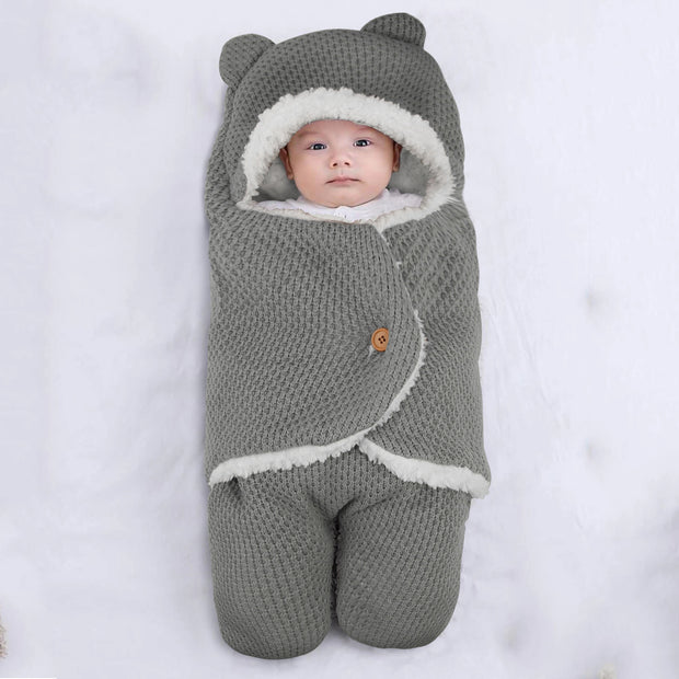 Cute Wrap Swaddle Blanket Knit Newborn Baby Sleeping Bag