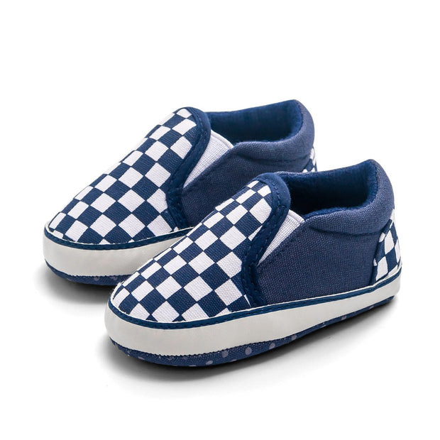 Baby Boy Girl Plaid Anti-slip Canvas Shoes
