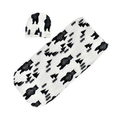 Baby Boy Girl Tree And Bear Printed Long Sleeve Sleeping Bag With Hat