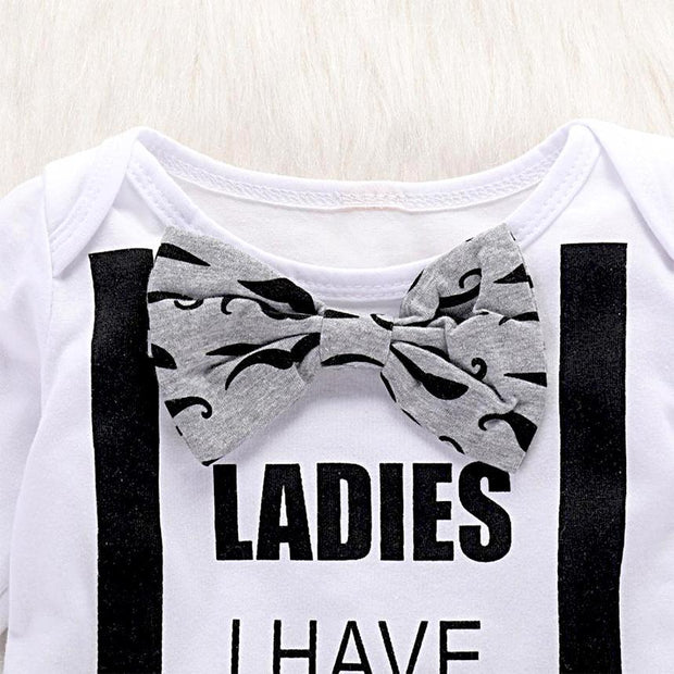 3PCS Ladies I Have Arrived Printed Romper Set