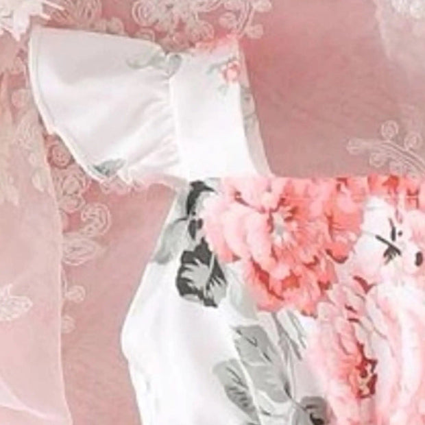 Pretty Floral Printed Baby Sleeveless Dress